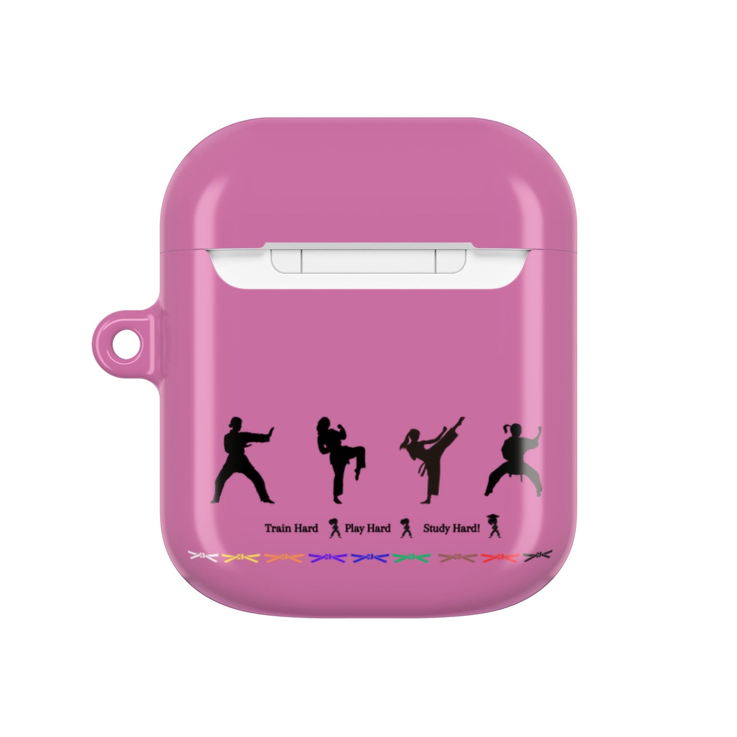 Karate Kid AirPod Case - Train Hard, Play Hard, Study Hard - Cute Pink Protective Cover