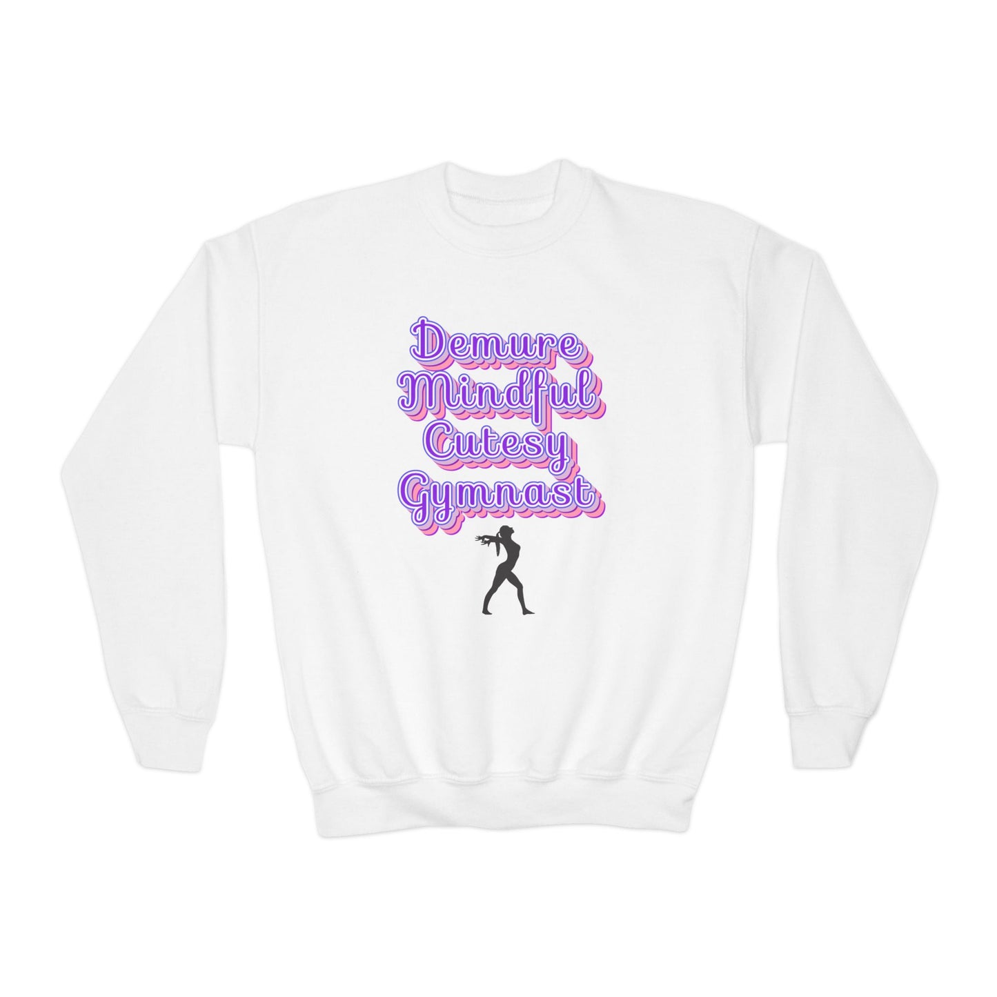 Demure Gymnast Youth Crewneck Sweatshirt