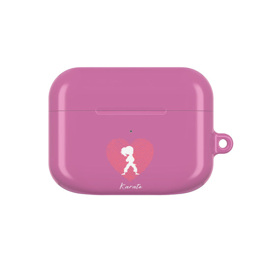 Karate Kid AirPod Case - Train Hard, Play Hard, Study Hard - Cute Pink Protective Cover