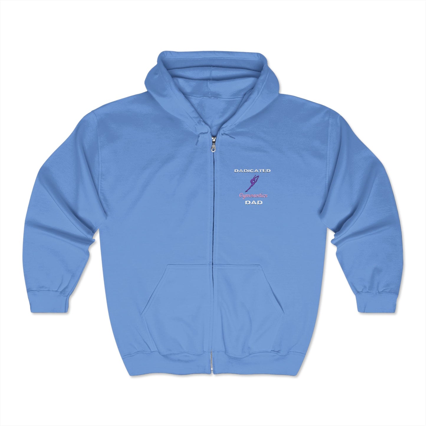 DADICATED Gymnastics Dad Unisex Heavy Blend™ Full Zip Hooded Sweatshirt
