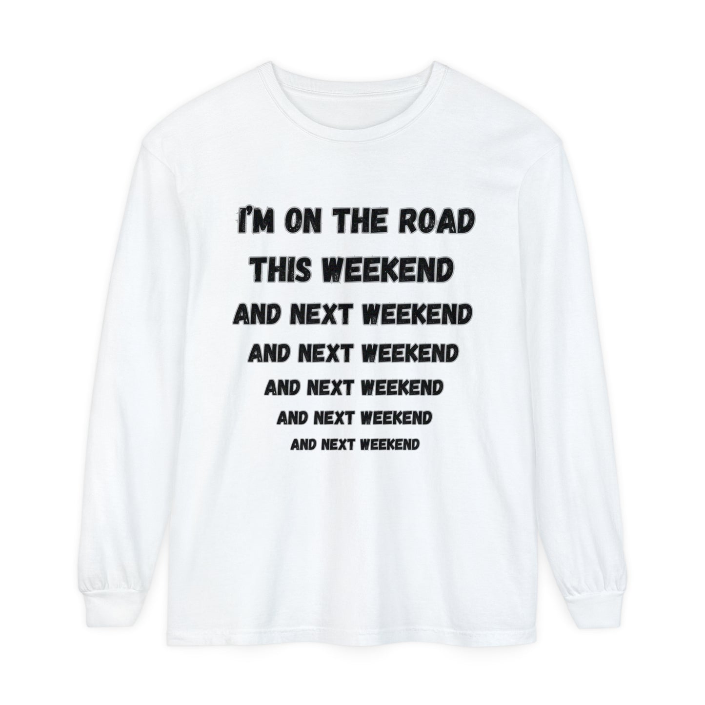 On The Road Unisex Garment-dyed Long Sleeve T-Shirt