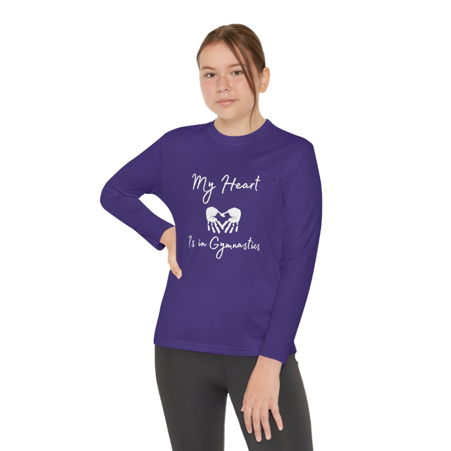 Heart in Gymnastics Youth Long Sleeve Competitor Tee