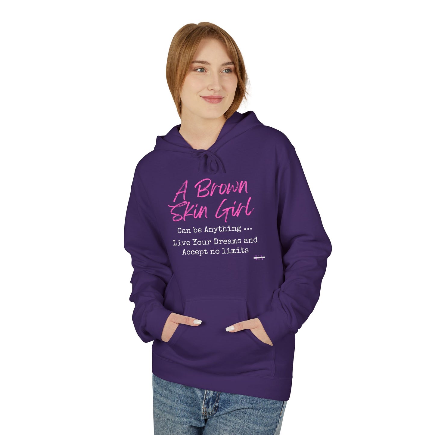Brown Skin Girl Can Be Anything Heavy Blend Hooded Sweatshirt