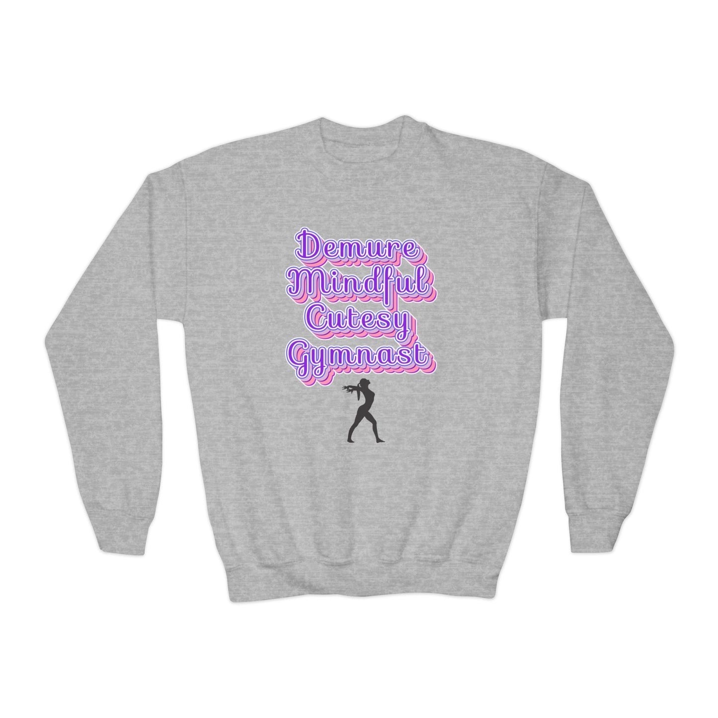 Demure Gymnast Youth Crewneck Sweatshirt