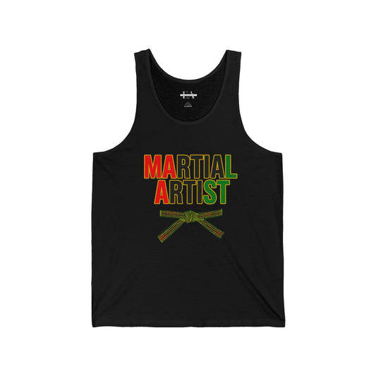 Martial Arts (Pan-African Colors) Unisex Jersey Tank - Adult/Teen