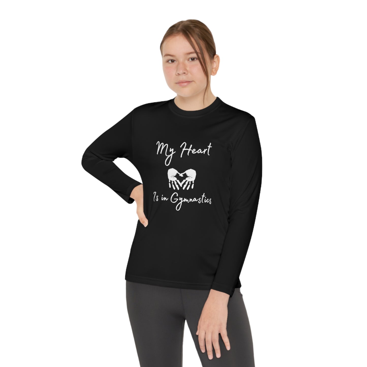 Heart in Gymnastics Youth Long Sleeve Competitor Tee
