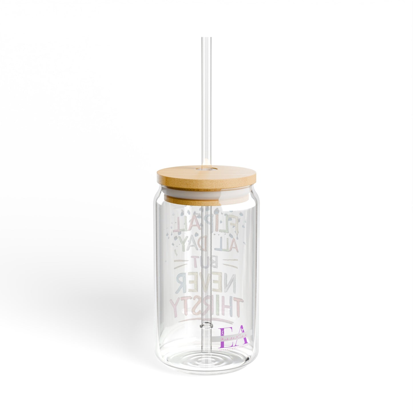 Flip All Day Gymnast Sipper Glass, 16oz