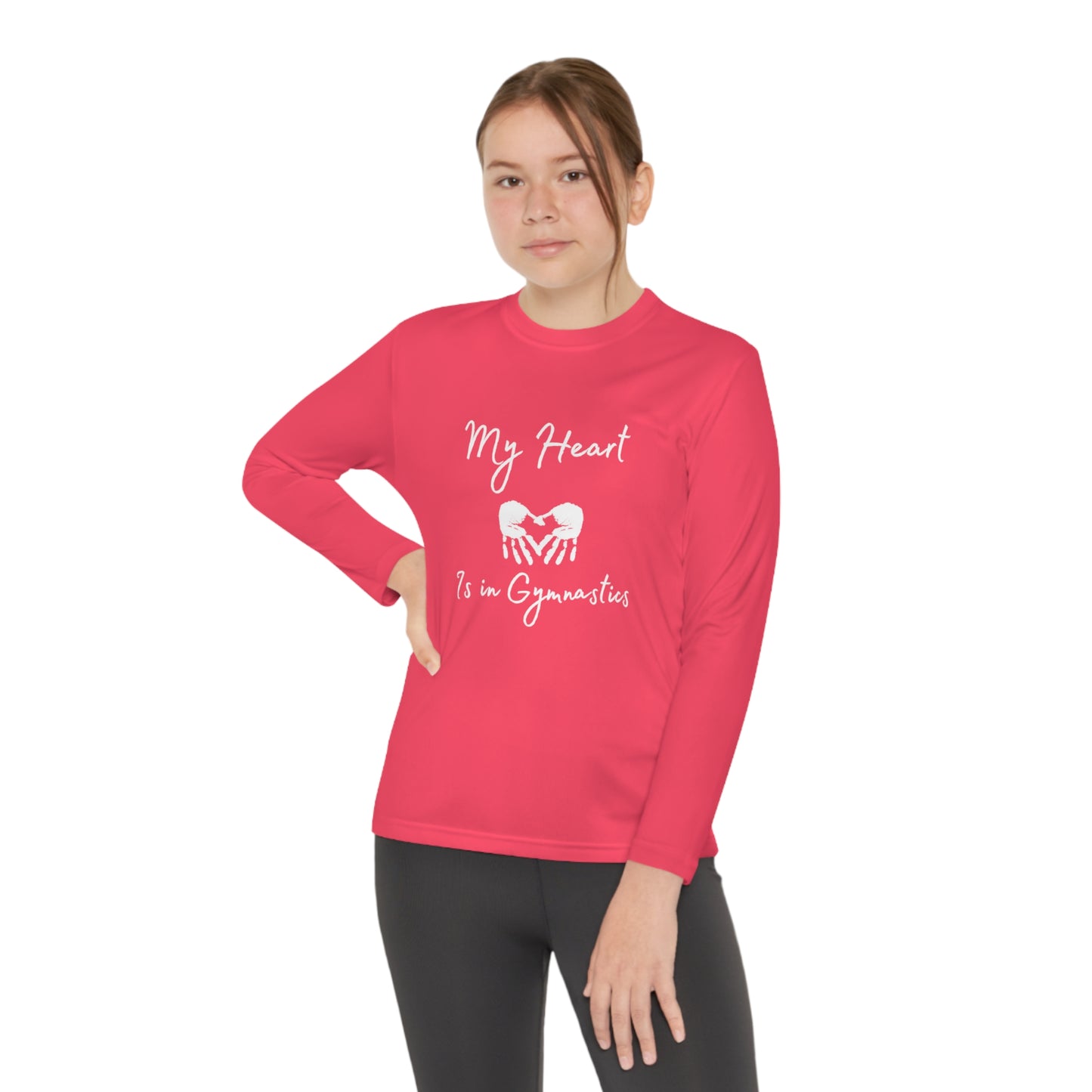 Heart in Gymnastics Youth Long Sleeve Competitor Tee
