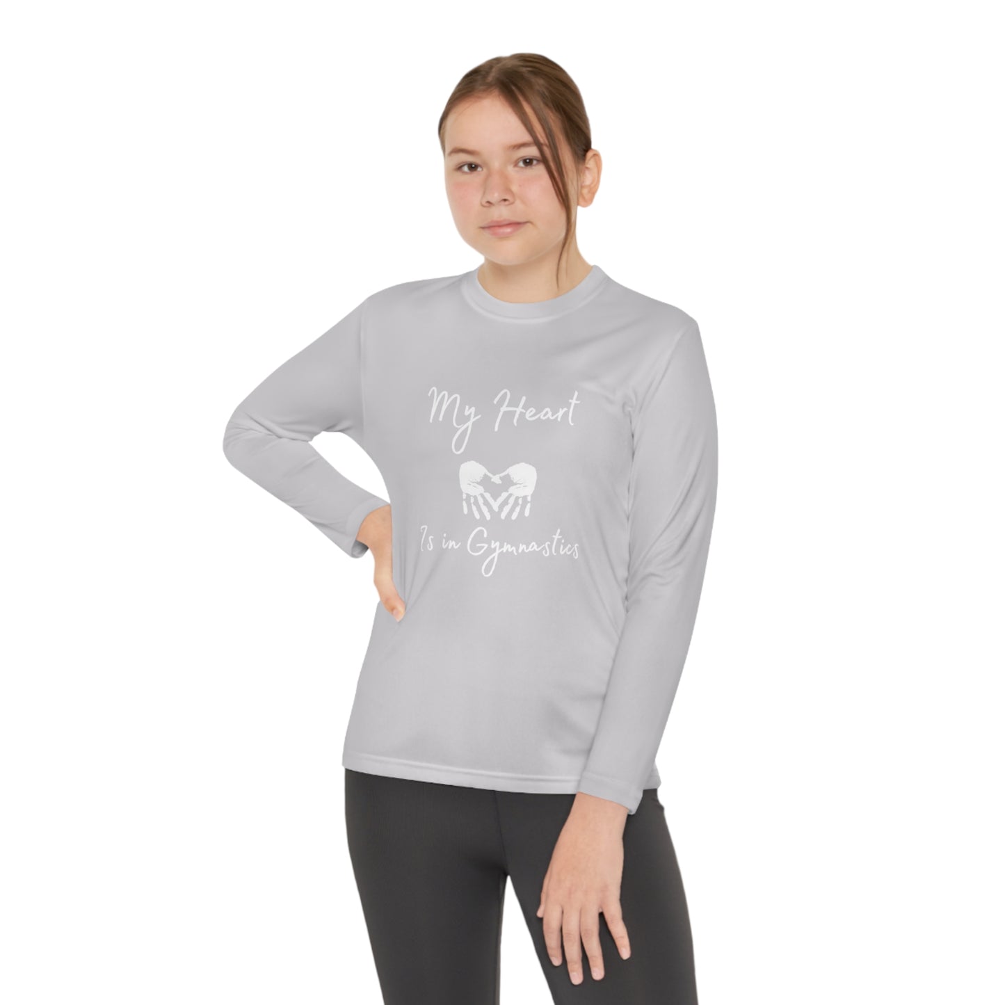 Heart in Gymnastics Youth Long Sleeve Competitor Tee