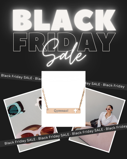 Gymnast Cross Bar Necklace, Custom Name Jewelry, Faith Necklace, Gift for Her, Religious Accessories