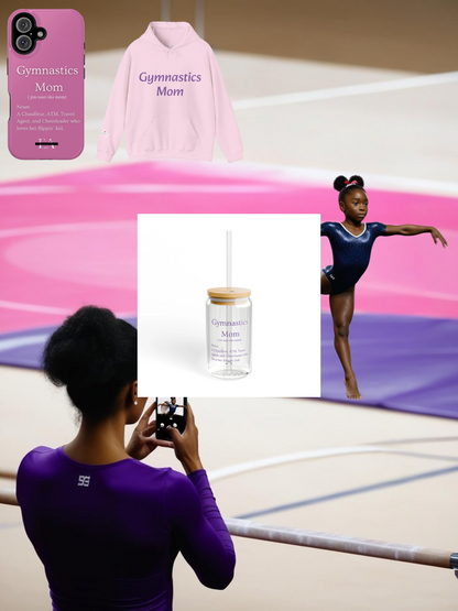 Gymnastics Mom (Definition) Sipper Glass, 16oz