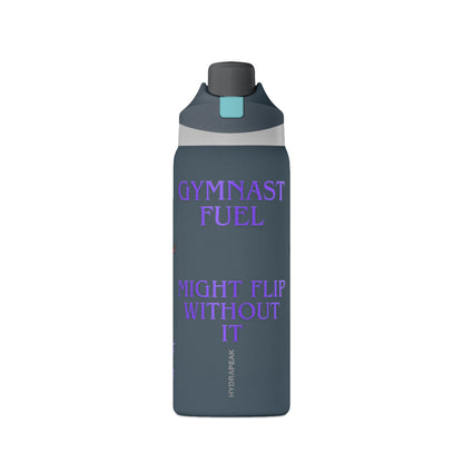 Gymnast Fuel 32oz Insulated Personalized Water Bottle — “Might Flip Without It”- Summer 2026