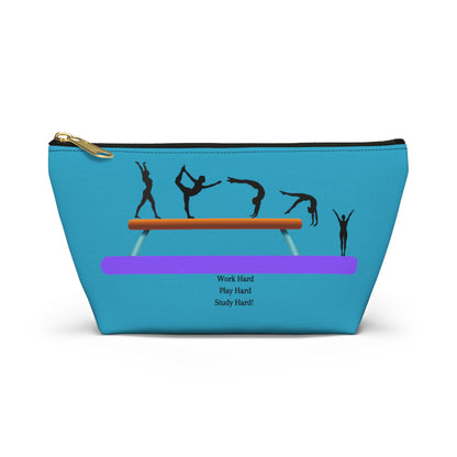 Gymnast Study Hard Pencil / Accessory Pouch w T-bottom