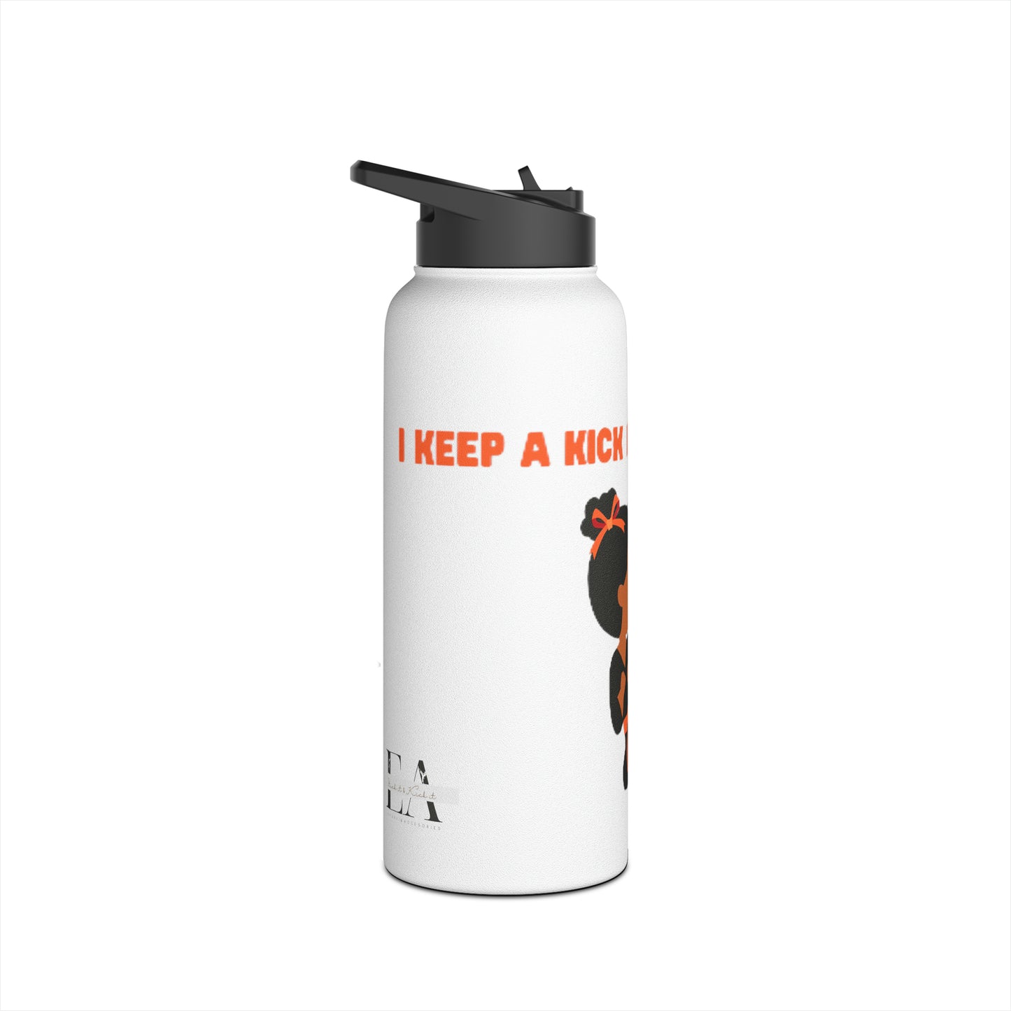 Keep a Kick  Stainless Steel Water Bottle, Standard Lid