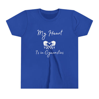 Youth Gymnastics in My Heart Short Sleeve Tee