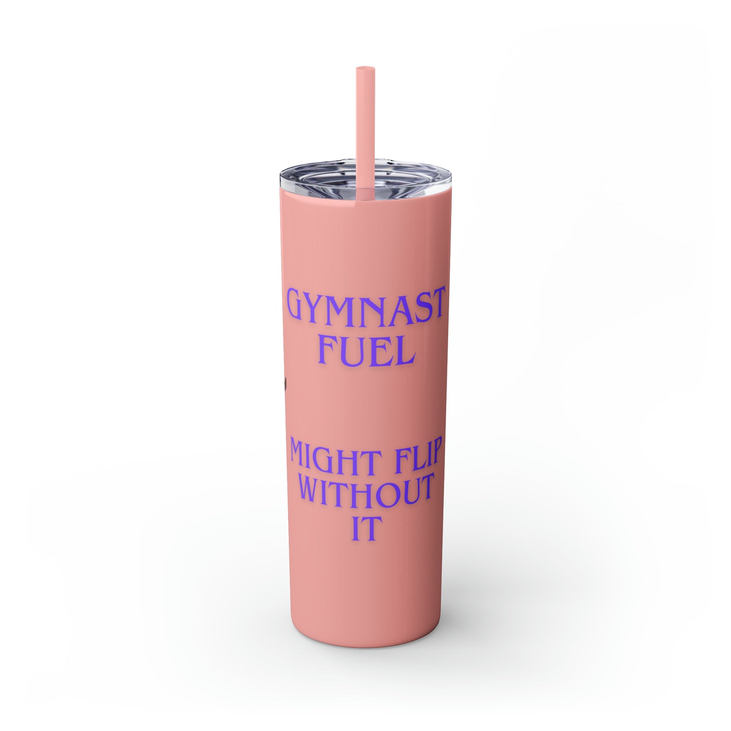 Gymnast Fuel Skinny Tumbler with Straw, 20oz