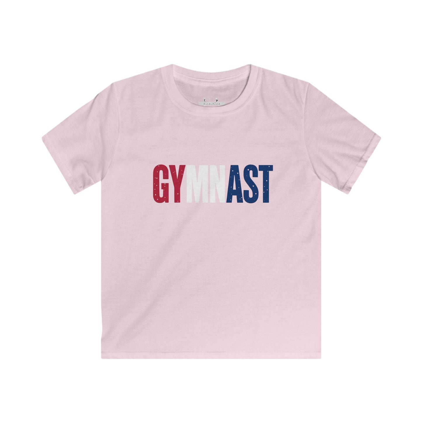USA Gymnast T‑Shirt — Celebrate 250 Red & Blue Distressed Graphic Tee for Young Gymnasts