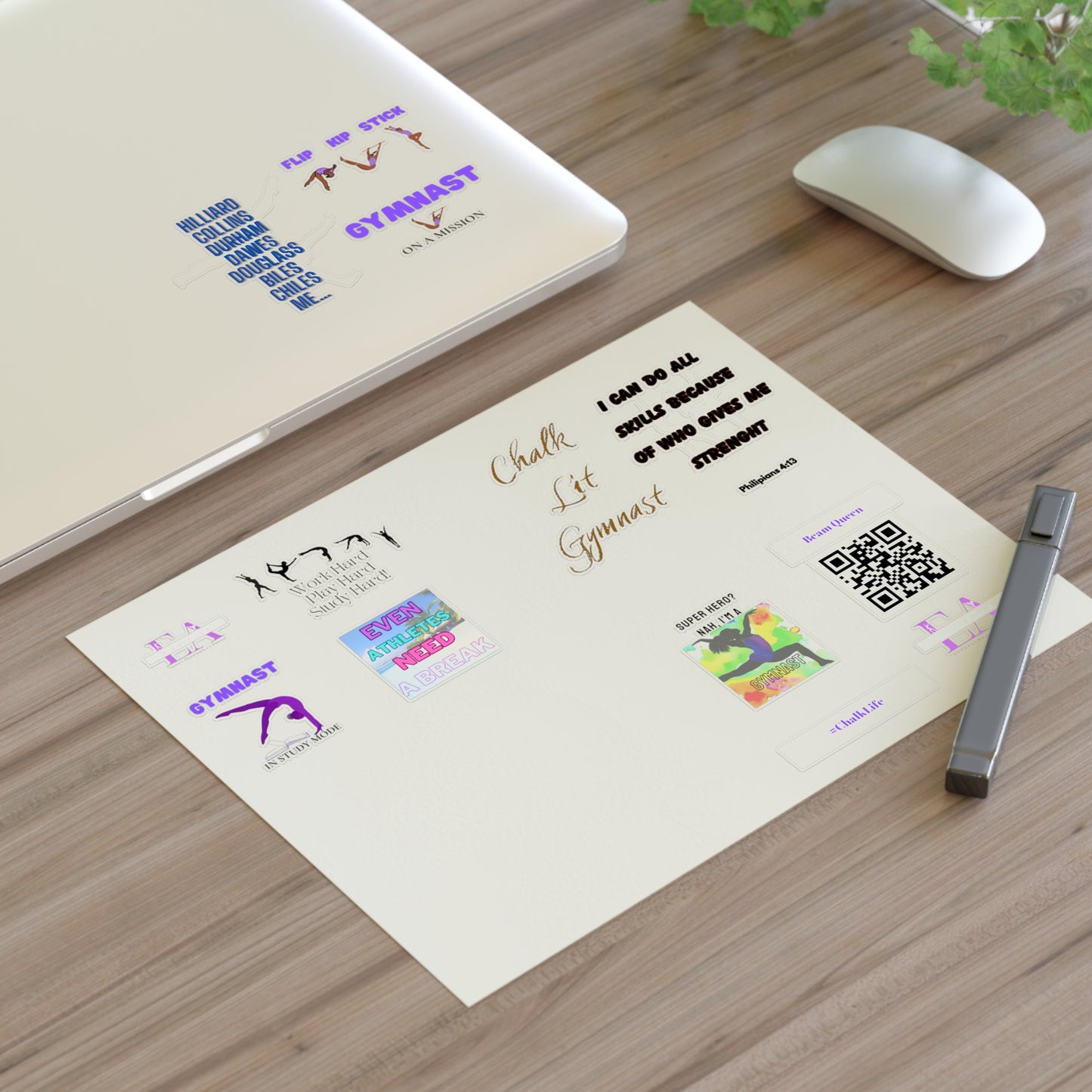 E & A Gymnast Sticker Sheets