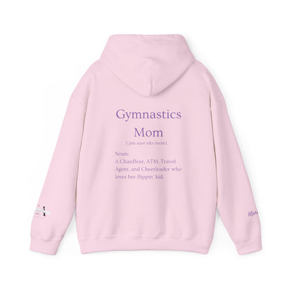 Gymnastics Mom Hoodie (Personalized Name on Sleeve)— Proud Supporter Sweatshirt