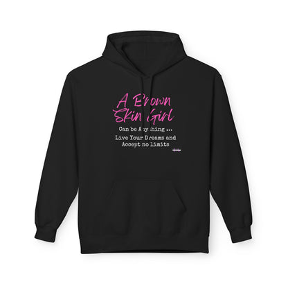 Brown Skin Girl Can Be Anything Heavy Blend Hooded Sweatshirt