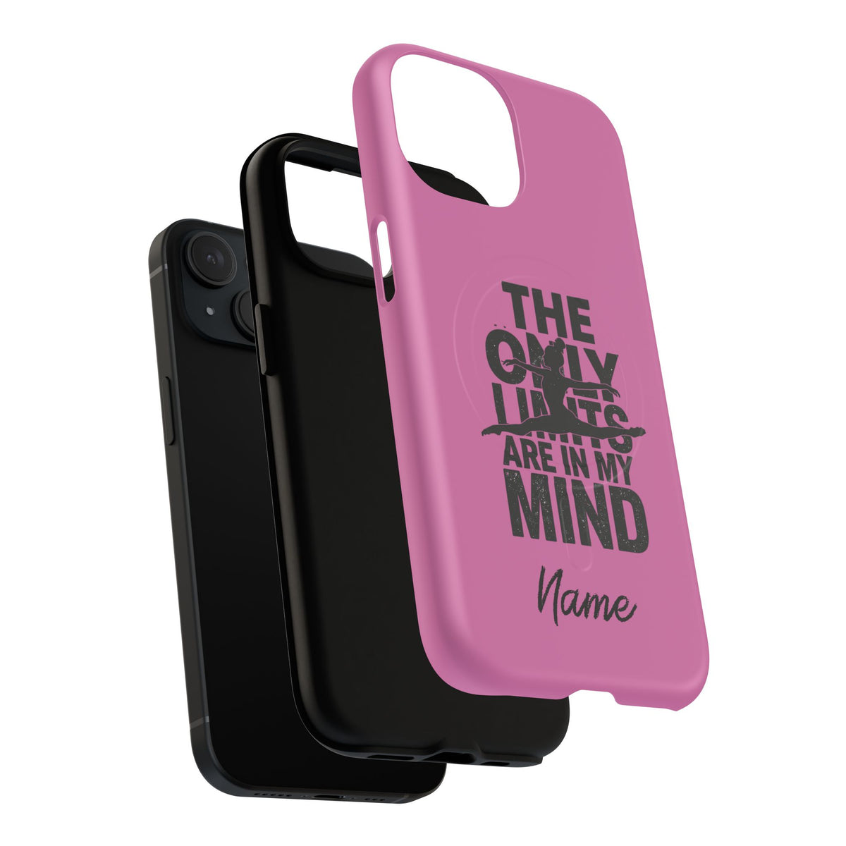 Tough Magnetic Phone Case (iPhone 18 Pro Max- iPhone 15) — “The Only Limits Are In My Mind” Motivational Design