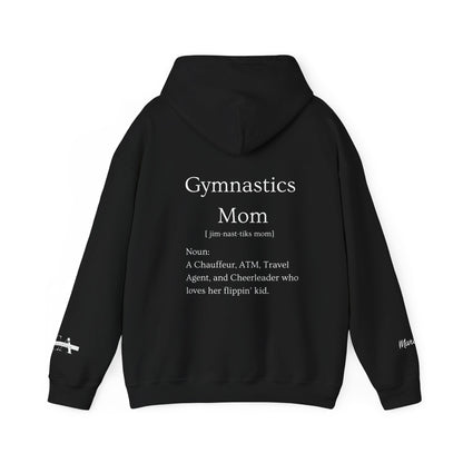 Gymnastics Mom Hoodie (Personalized Name on Sleeve)— Proud Supporter Sweatshirt