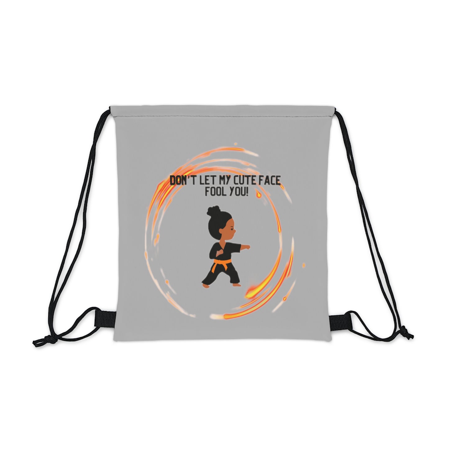 Cute Karate Outdoor Drawstring Bag