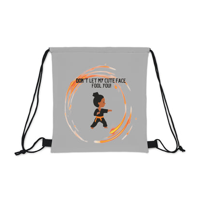 Cute Karate Outdoor Drawstring Bag