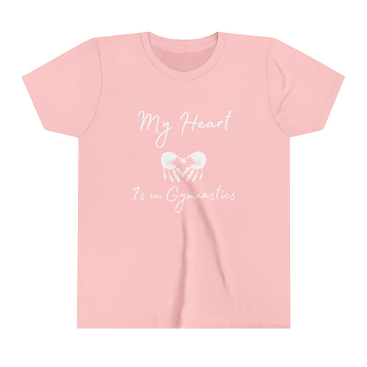 Youth Gymnastics in My Heart Short Sleeve Tee