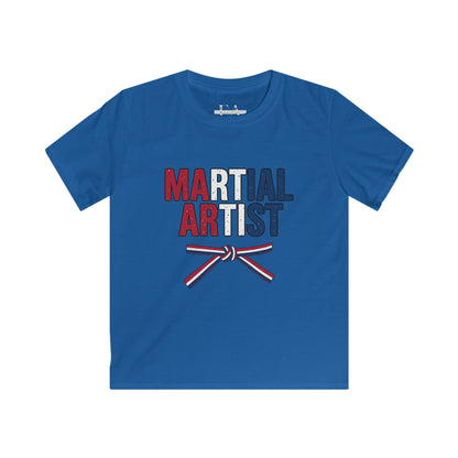 Kids Martial Artist T‑Shirt America 250 – Patriotic Belt Graphic