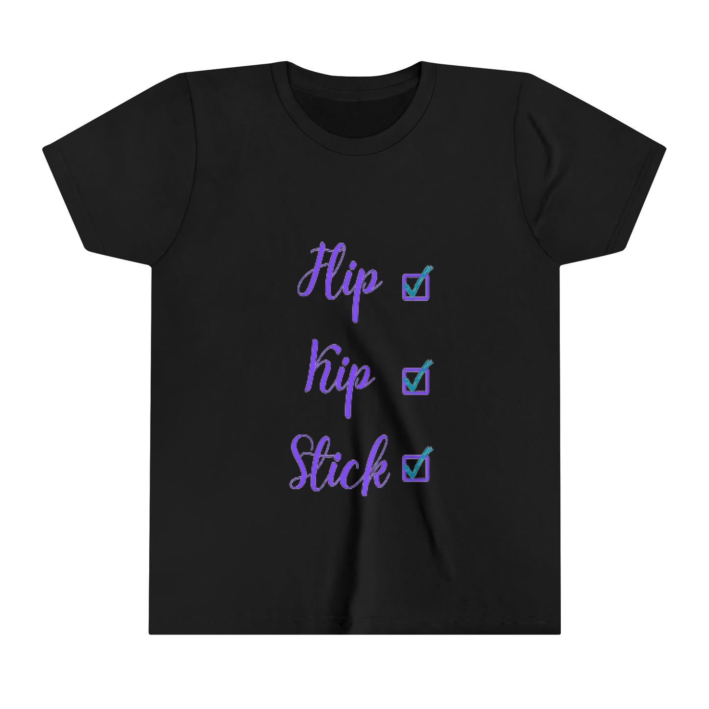 Gymnast Skills (Flip, Kip, Stick) Youth Short Sleeve Tee