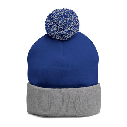 Gymnast Embroidered (Personalized) Pom-Pom Knit Beanie – Warm Cuffed Winter Hat for Gymnasts & Fans