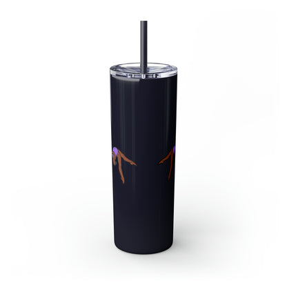 Gymnast Fuel Skinny Tumbler with Straw, 20oz