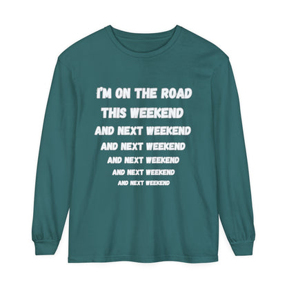 On The Road Unisex Garment-dyed Long Sleeve T-Shirt