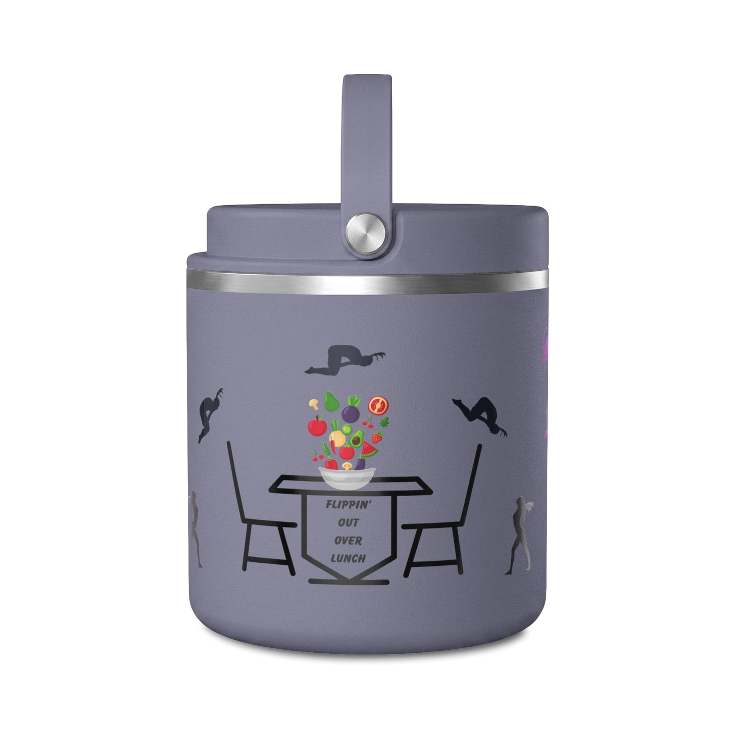 Personalized Gymnast Thermos Food Jar - "Flippin Out Over Lunch" - Insulated 25oz Lunch Thermos - Summer 2026