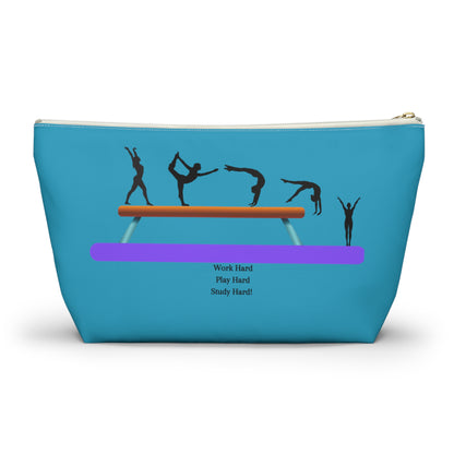 Gymnast Study Hard Pencil / Accessory Pouch w T-bottom