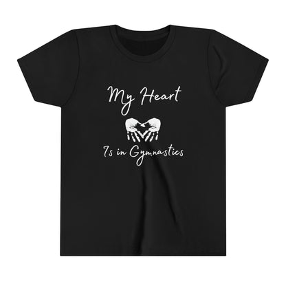 Youth Gymnastics in My Heart Short Sleeve Tee