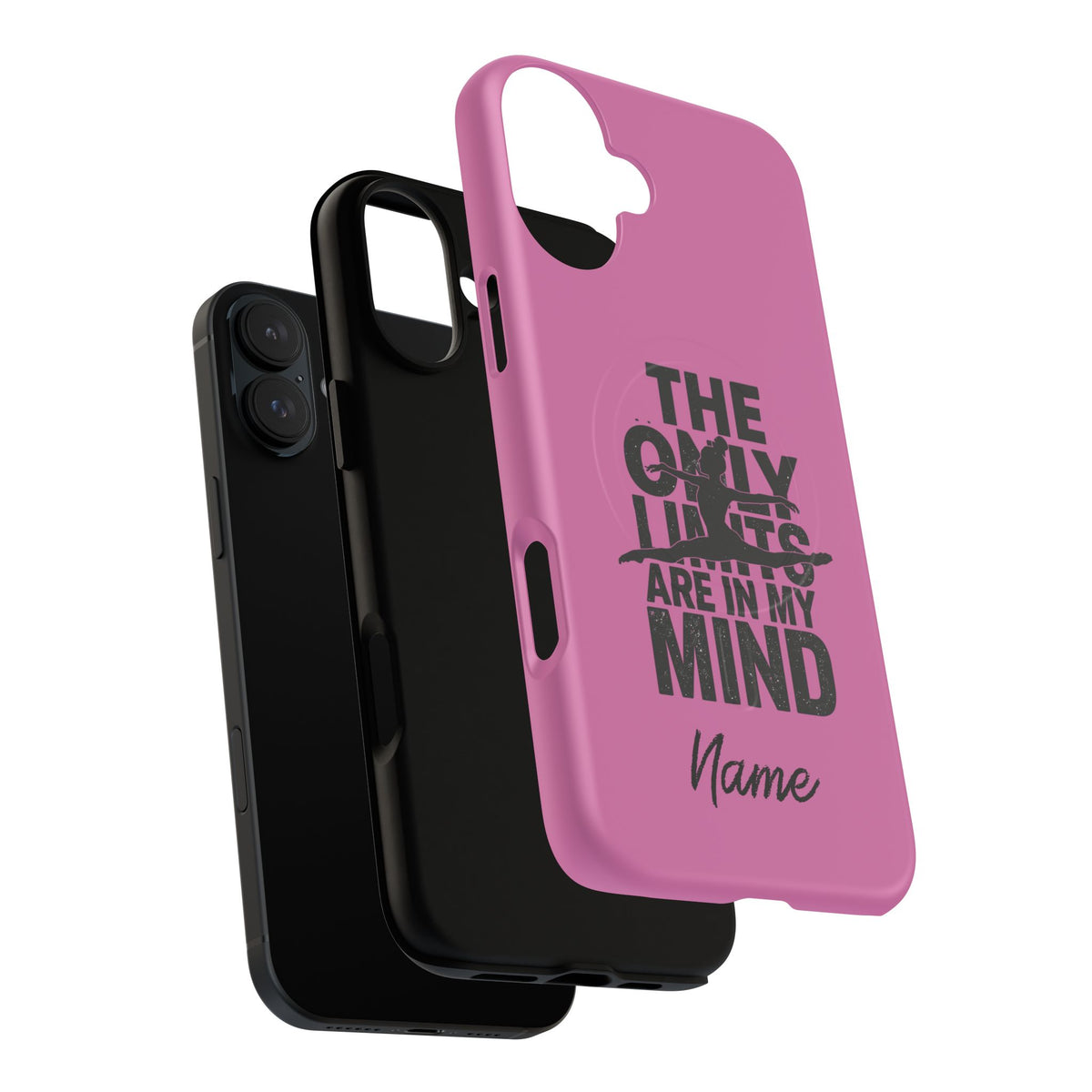 Tough Magnetic Phone Case (iPhone 18 Pro Max- iPhone 15) — “The Only Limits Are In My Mind” Motivational Design