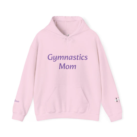 Gymnastics Mom Hoodie (Personalized Name on Sleeve)— Proud Supporter Sweatshirt