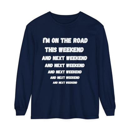 On The Road Unisex Garment-dyed Long Sleeve T-Shirt