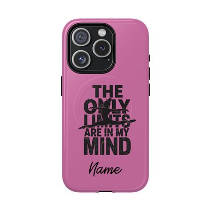 Tough Magnetic Phone Case (iPhone 18 Pro Max- iPhone 15) — “The Only Limits Are In My Mind” Motivational Design