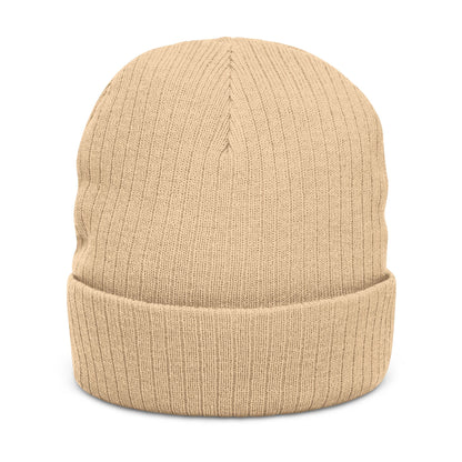 Flipping Cold Embroidered Gymnasts Beanie — Ribbed Knit Winter Hat