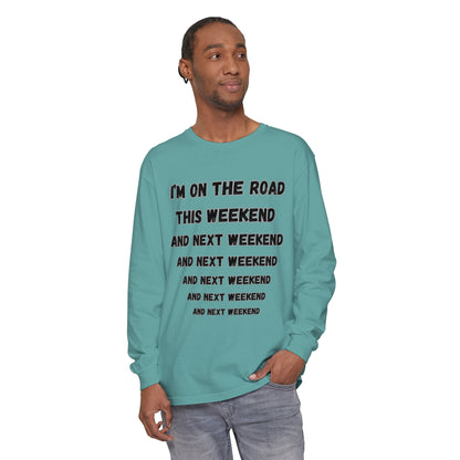 On The Road Unisex Garment-dyed Long Sleeve T-Shirt