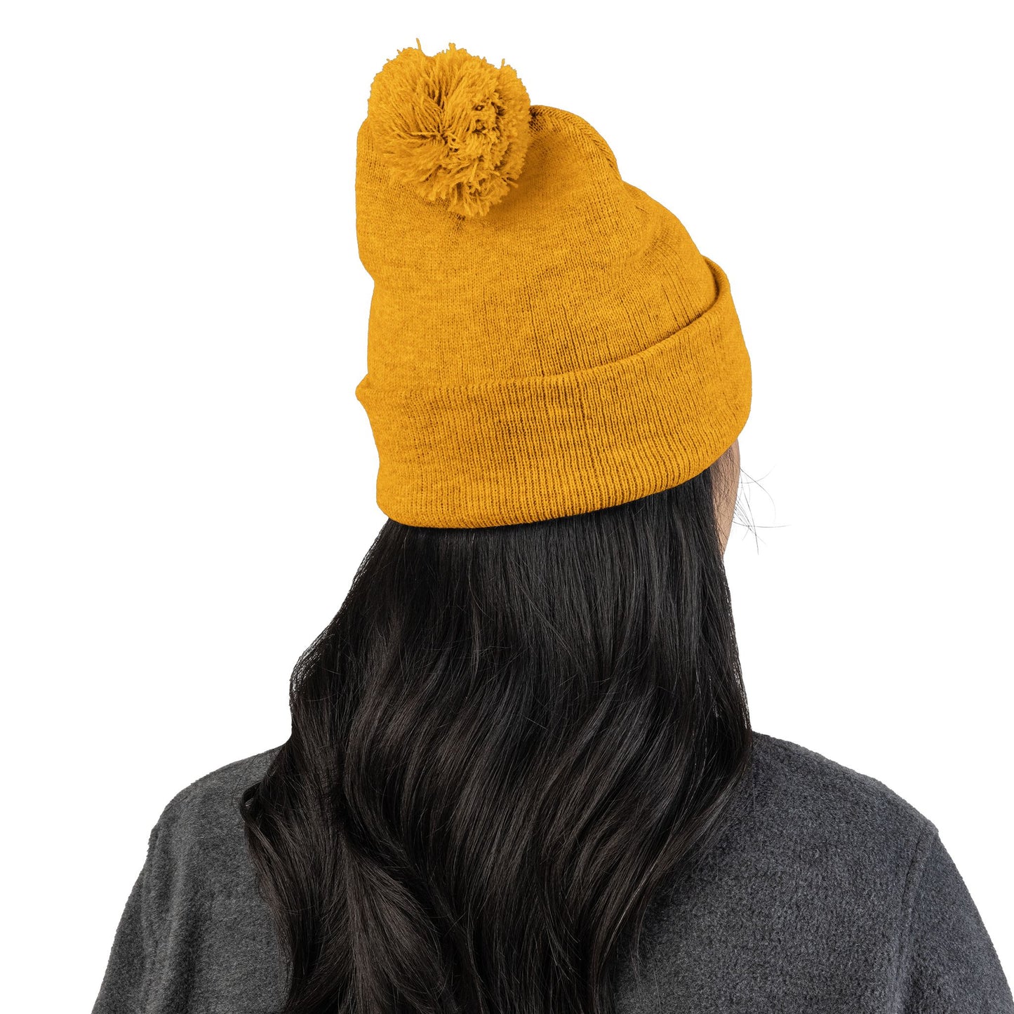 Embroidered 'Martial Artist' Pom-Pom Knit Cap — Custom Name Beanie