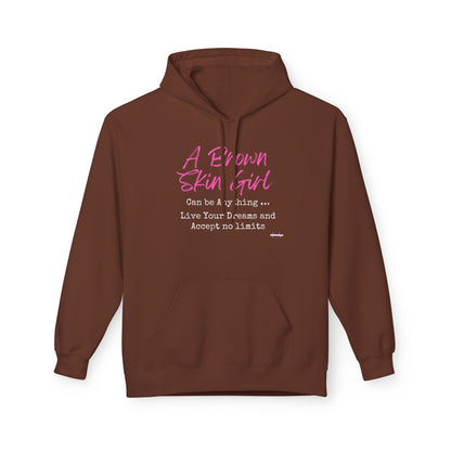 Brown Skin Girl Can Be Anything Heavy Blend Hooded Sweatshirt