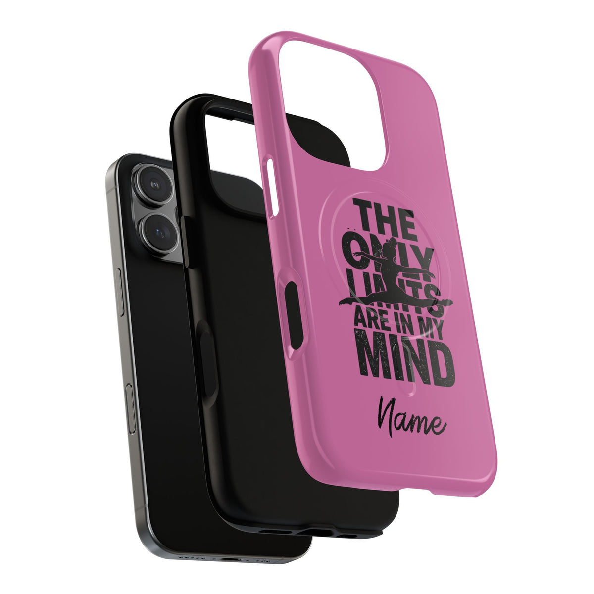 Tough Magnetic Phone Case (iPhone 18 Pro Max- iPhone 15) — “The Only Limits Are In My Mind” Motivational Design