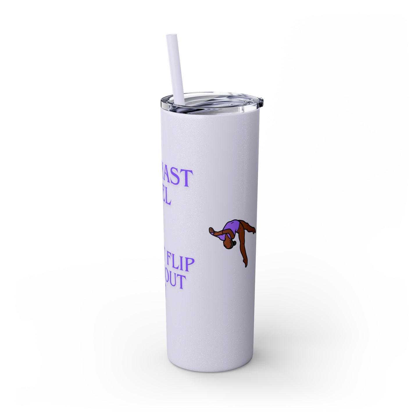 Gymnast Fuel Skinny Tumbler with Straw, 20oz