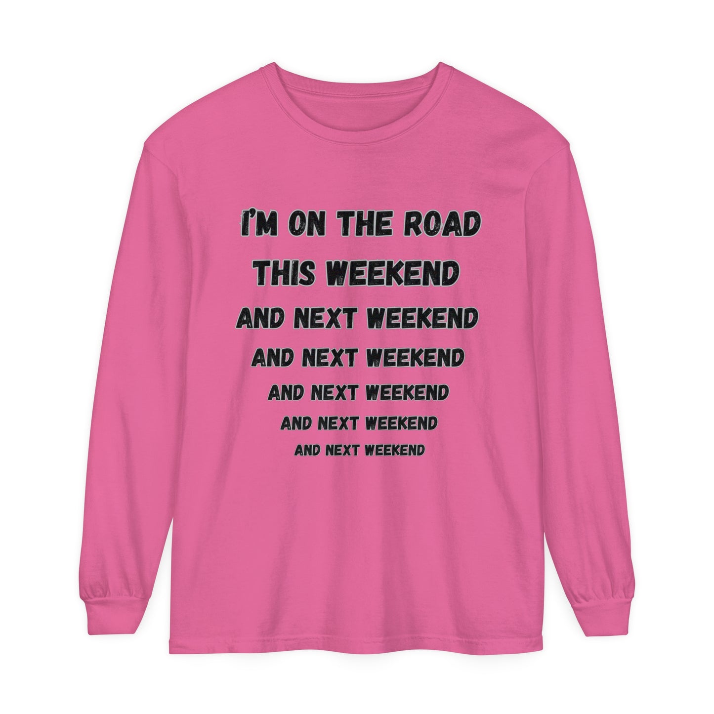 On The Road Unisex Garment-dyed Long Sleeve T-Shirt