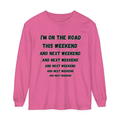 On The Road Unisex Garment-dyed Long Sleeve T-Shirt