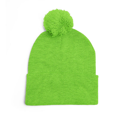 Gymnast Embroidered (Personalized) Pom-Pom Knit Beanie – Warm Cuffed Winter Hat for Gymnasts & Fans